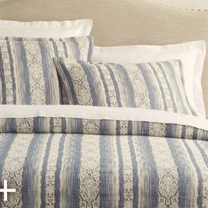 King size Montauk coverlet and shams